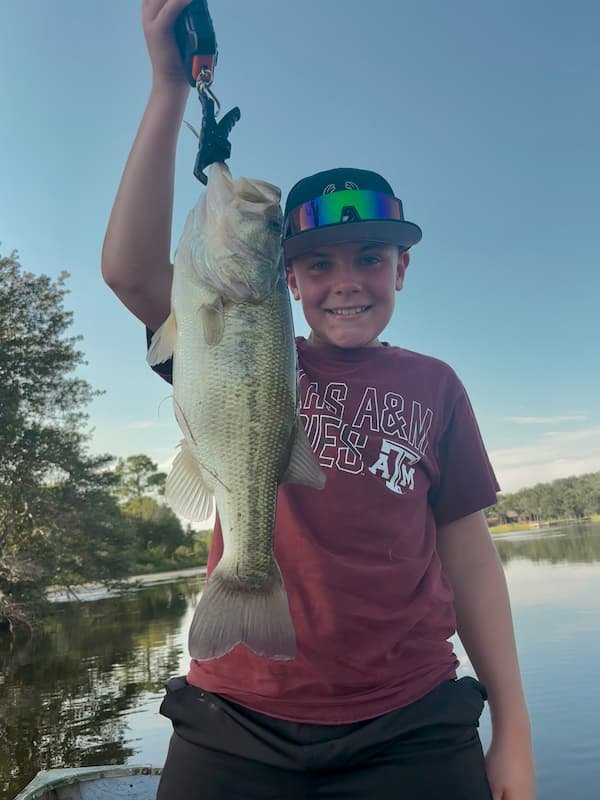Young boy with a fish